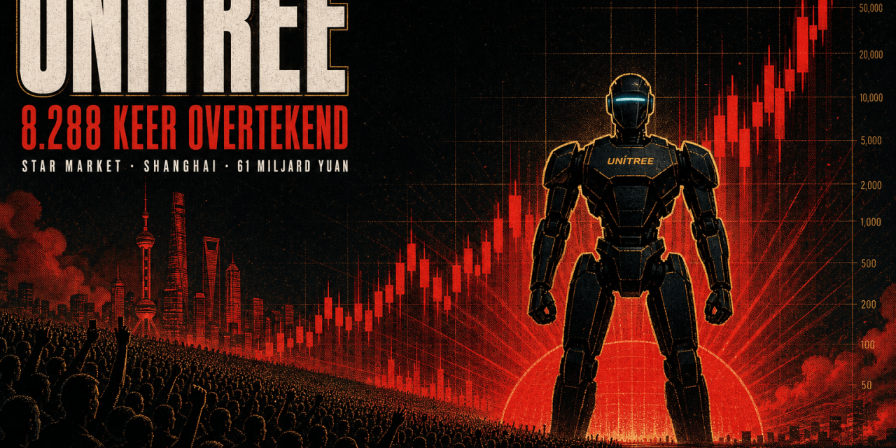 De IPO van Unitree werd 8.288 keer overtekend en waardeerde de robotbouwer op 61 miljard yuan. Dit zijn de vijf diepere oorzaken van dat succes.